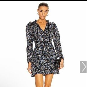 NWT Ulla Johnson Midnight Blue Long Sleeve Dress